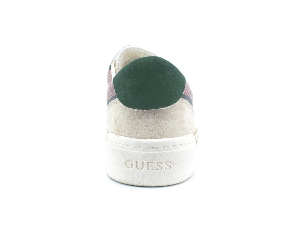 GUESS Sneaker Loghi Tex Suede Beige Brown FM5TV8FAL12 - Sandrini Calzature e Abbigliamento