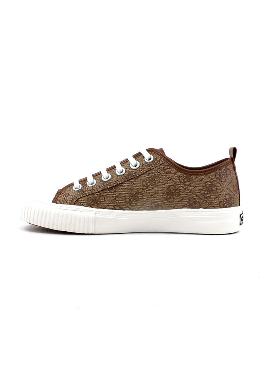 GUESS Sneaker Loghi Uomo Beige Brown FM6NWLELL12 - Sandrini Calzature e Abbigliamento
