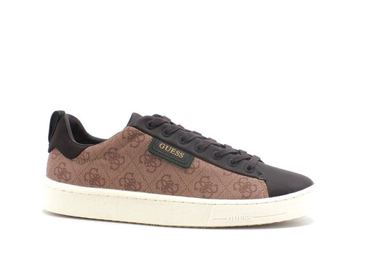 GUESS Sneaker Pelle Loghi Beige Brown FMVIC8FAL12 - Sandrini Calzature e Abbigliamento