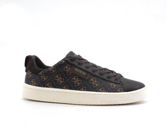 GUESS Sneaker Pelle Loghi Brown Ocra FMVIC8FAL12 - Sandrini Calzature e Abbigliamento