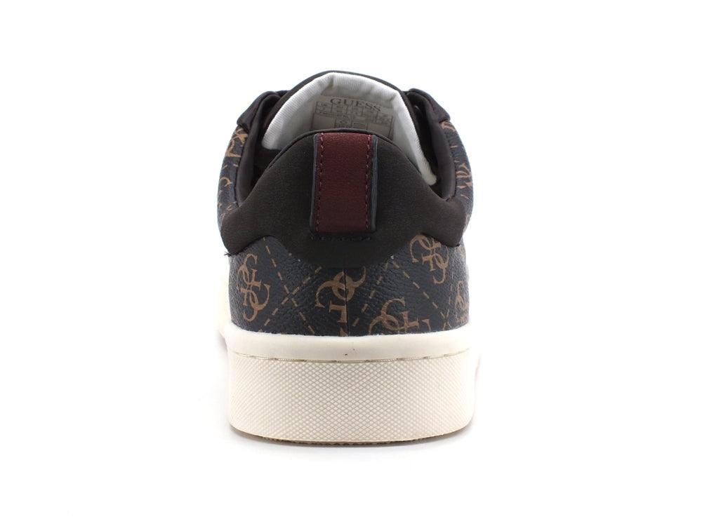 GUESS Sneaker Pelle Loghi Brown Ocra FMVIC8FAL12 - Sandrini Calzature e Abbigliamento
