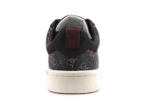 GUESS Sneaker Pelle Loghi Brown Ocra FMVIC8FAL12 - Sandrini Calzature e Abbigliamento