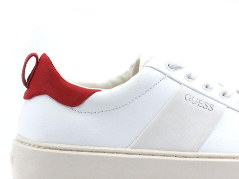 GUESS Sneaker Pelle Uomo Bicolor White Red FM5VICLEA12 - Sandrini Calzature e Abbigliamento