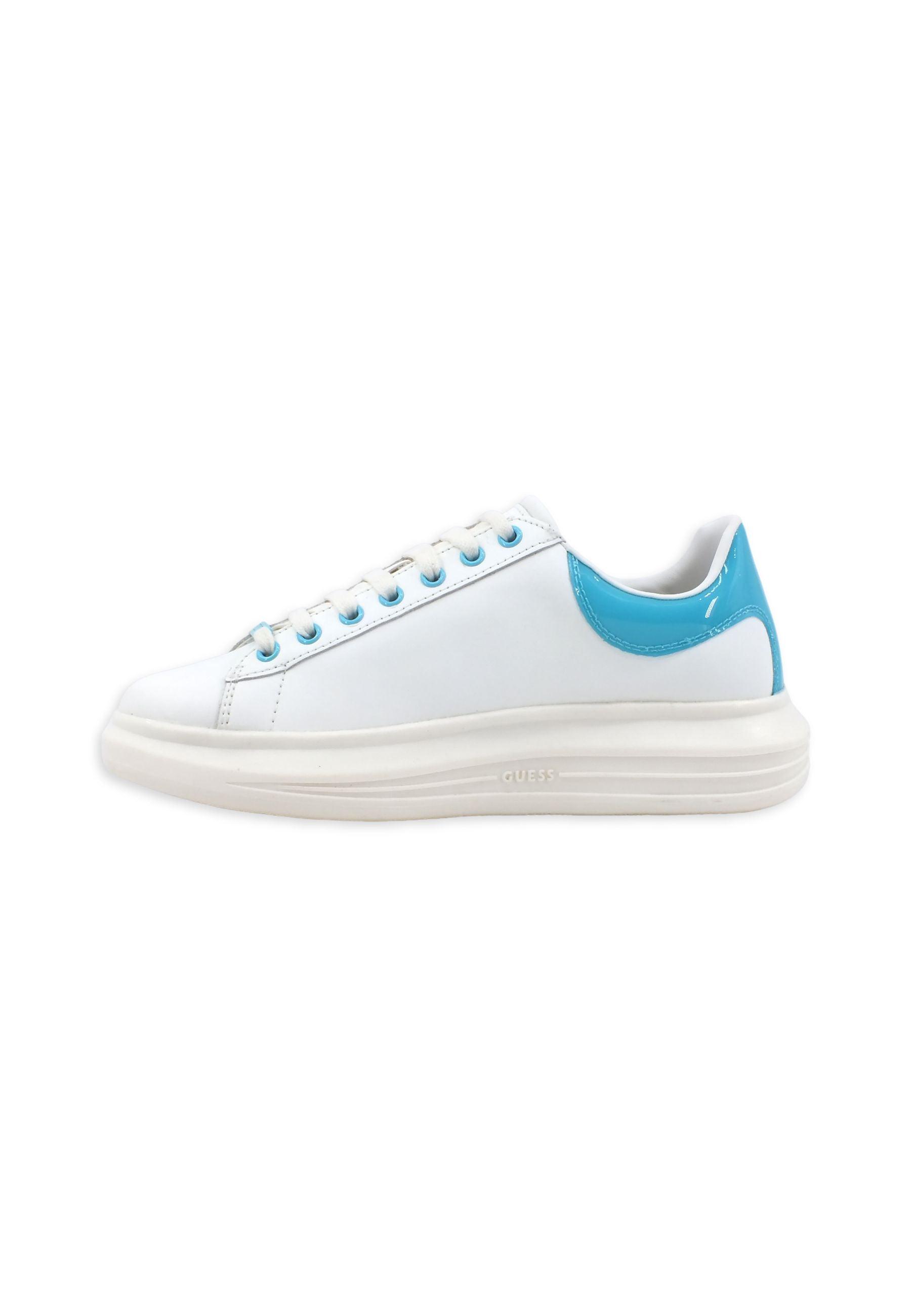 GUESS Sneaker Platform Donna White Blue FL5VIBLEA12 - Sandrini Calzature e Abbigliamento