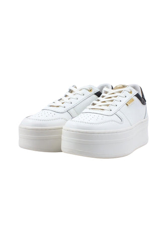 GUESS Sneaker Platform Donna White Brown Ocra FL7LIFLEA12 - Sandrini Calzature e Abbigliamento