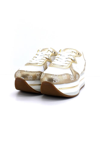 GUESS Sneaker Platform Donna White Gold FL5HN3SML12 - Sandrini Calzature e Abbigliamento