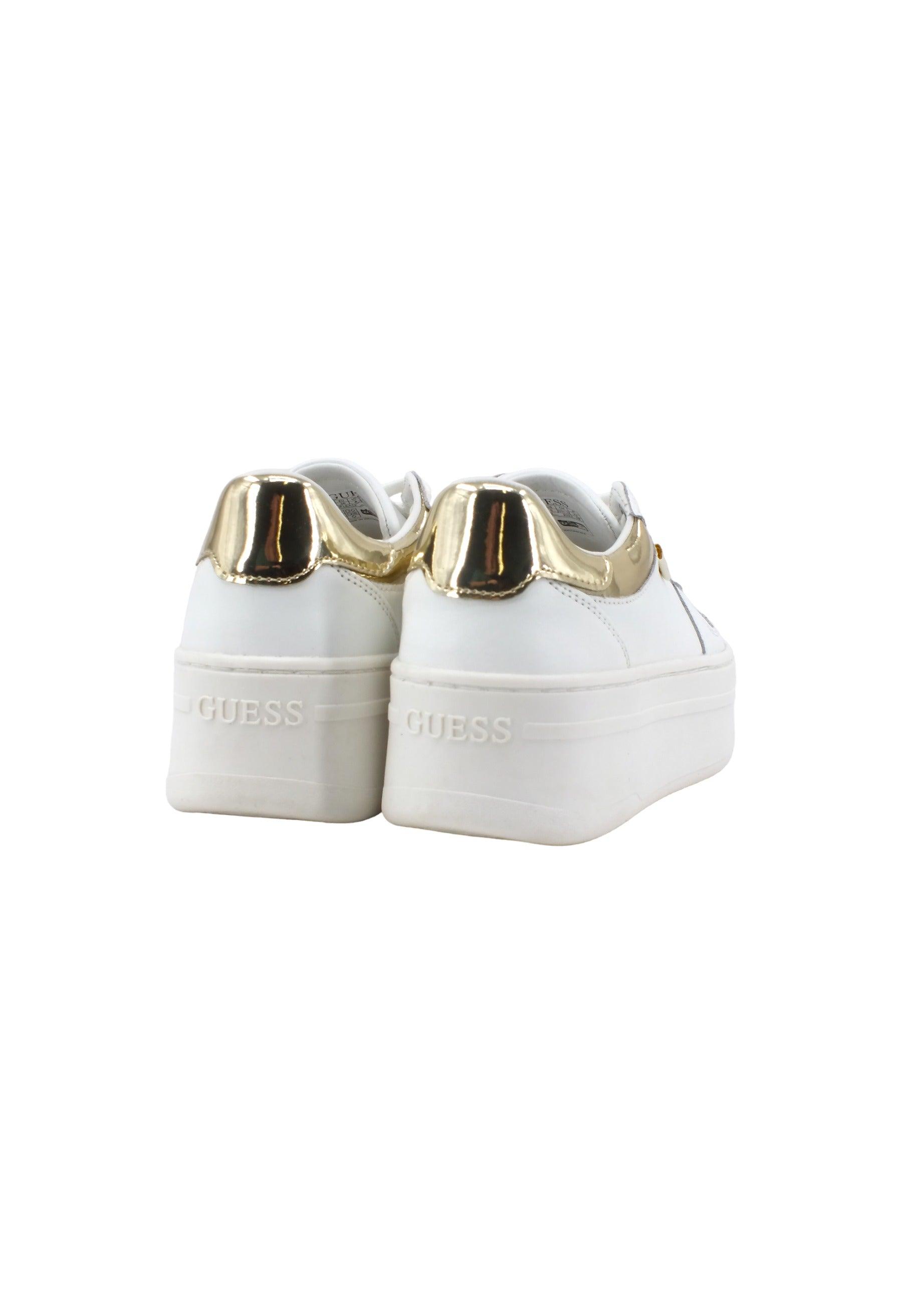 GUESS Sneaker Platform Donna White Gold FL7LIFLEA12 - Sandrini Calzature e Abbigliamento