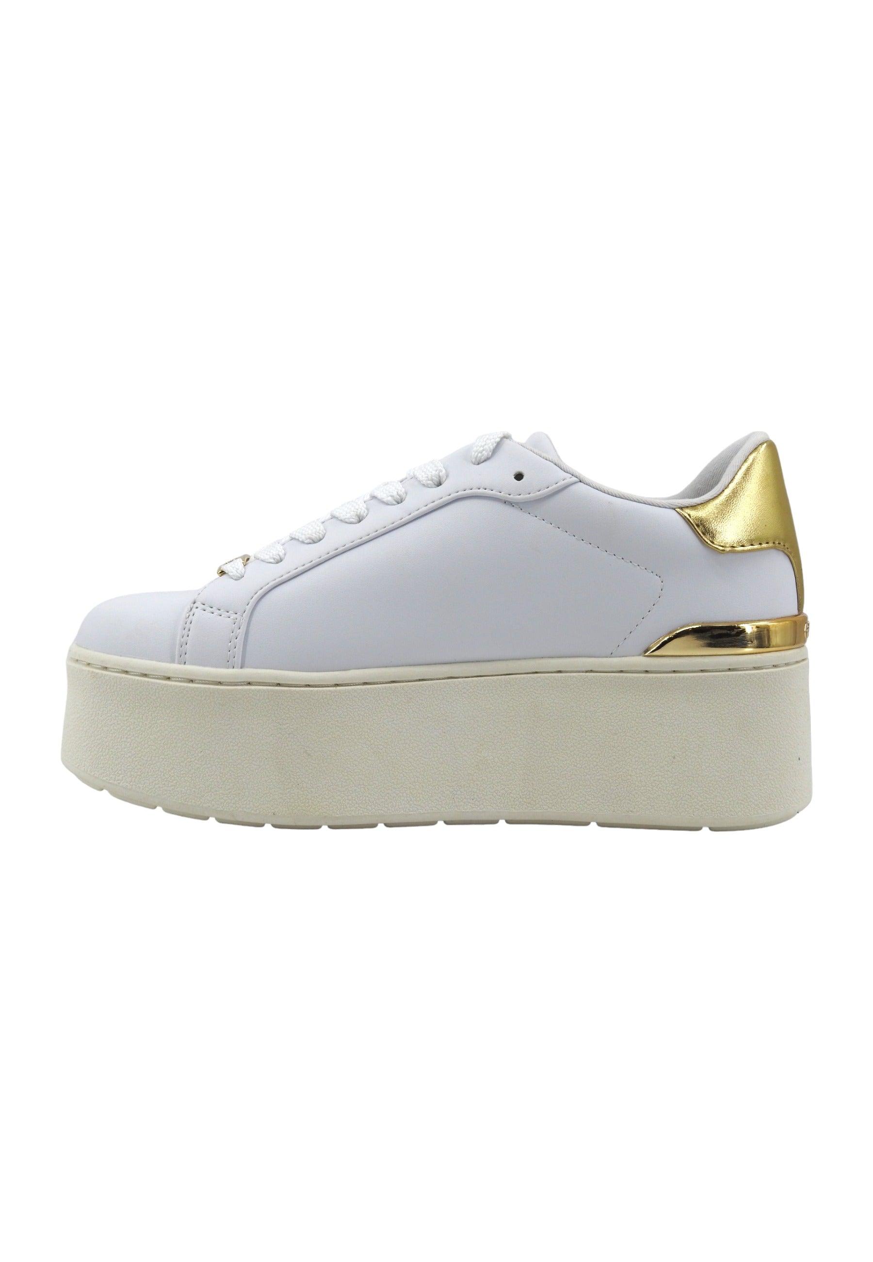 GUESS Sneaker Platform Donna White Gold FLPWLLLEL12 - Sandrini Calzature e Abbigliamento