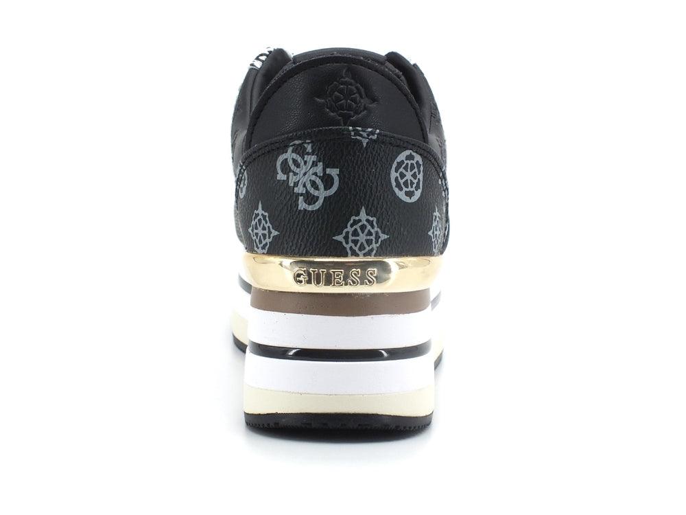 GUESS Sneaker Platform Loghi Printed White Black FL5HIDFAL12 - Sandrini Calzature e Abbigliamento