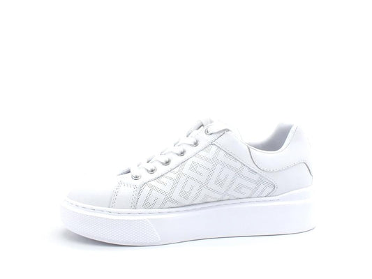 GUESS Sneaker Platform Traforata Loghi White FL5IVEELE12 - Sandrini Calzature e Abbigliamento