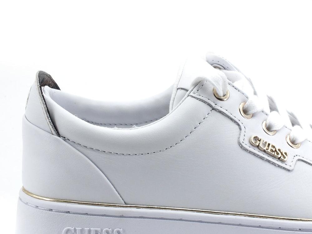 GUESS Sneaker Profilo Gold Logo White FL5BTALEA12 - Sandrini Calzature e Abbigliamento