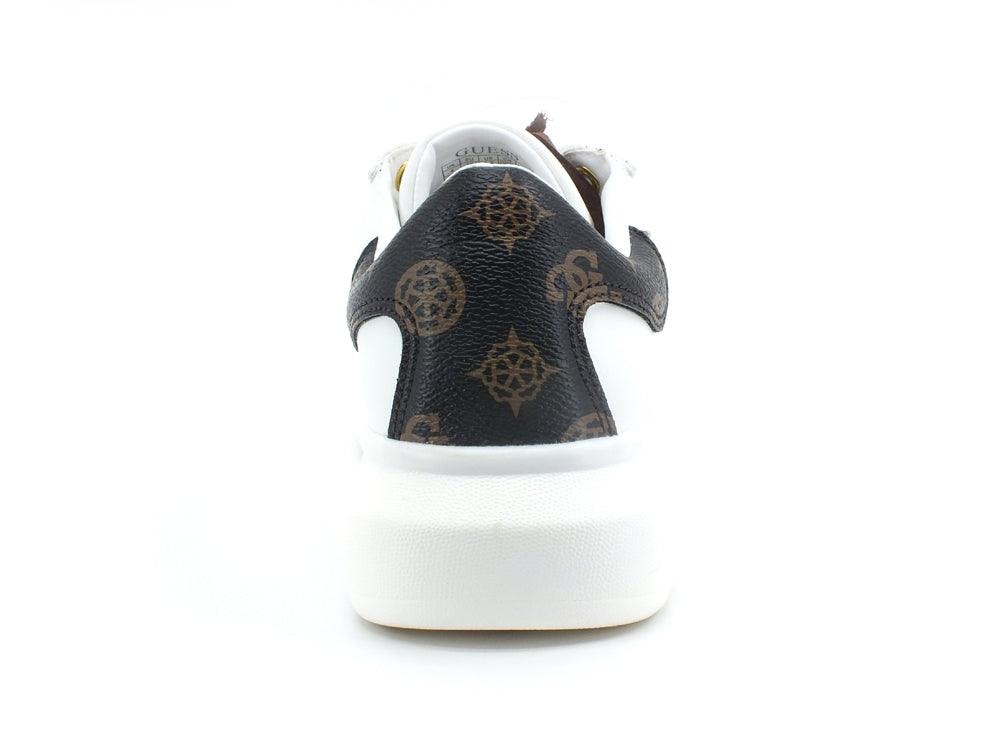 GUESS Sneaker Retro Loghi Printed White Brown FL7SALFAL12 - Sandrini Calzature e Abbigliamento