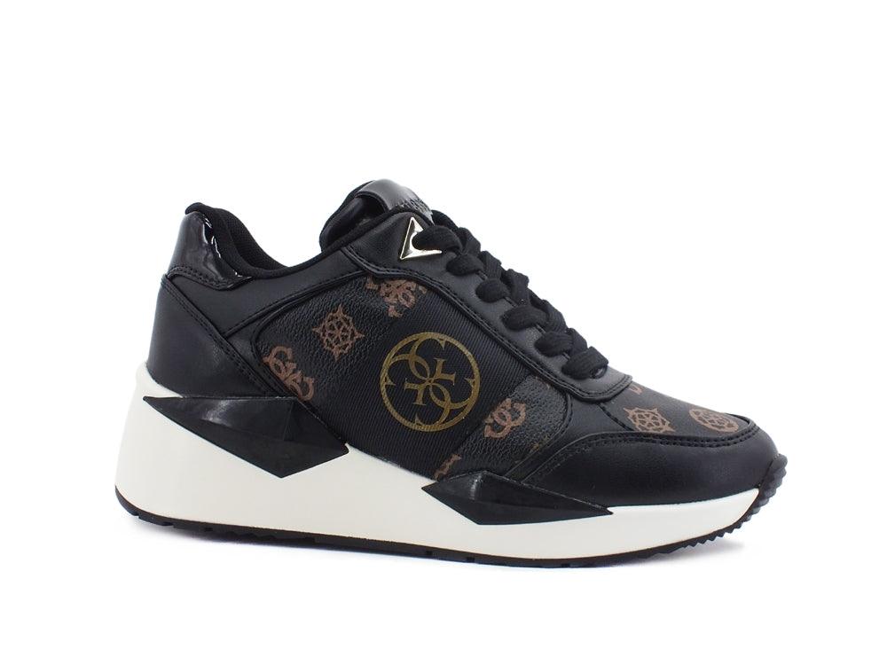 GUESS Sneaker Running Loghi Zeppetta Brown Black FL5TESFAL12 - Sandrini Calzature e Abbigliamento