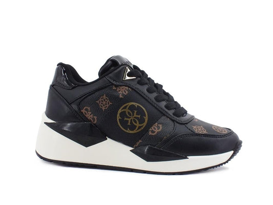 GUESS Sneaker Running Loghi Zeppetta Brown Black FL5TESFAL12 - Sandrini Calzature e Abbigliamento