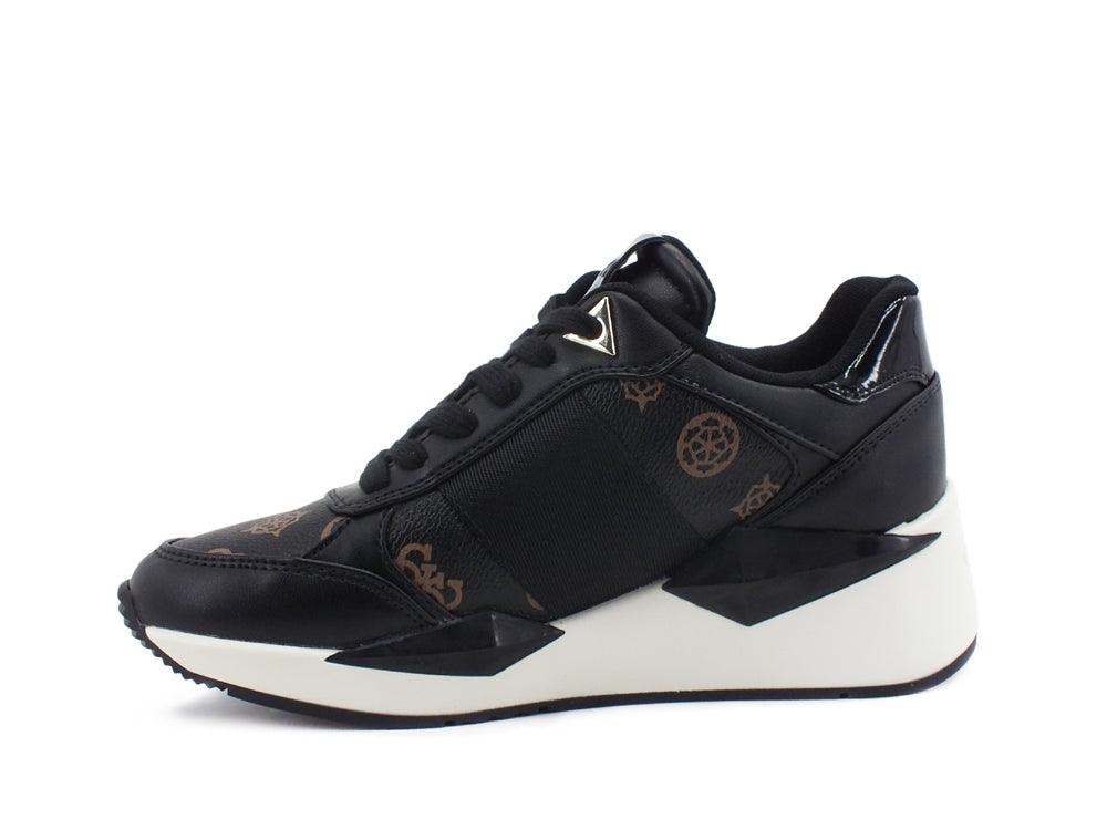 GUESS Sneaker Running Loghi Zeppetta Brown Black FL5TESFAL12 - Sandrini Calzature e Abbigliamento