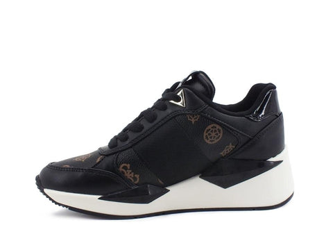 GUESS Sneaker Running Loghi Zeppetta Brown Black FL5TESFAL12 - Sandrini Calzature e Abbigliamento