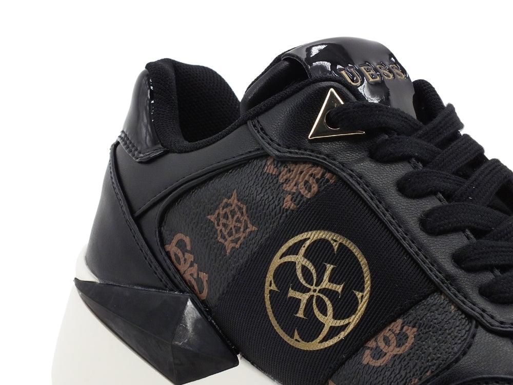 GUESS Sneaker Running Loghi Zeppetta Brown Black FL5TESFAL12 - Sandrini Calzature e Abbigliamento