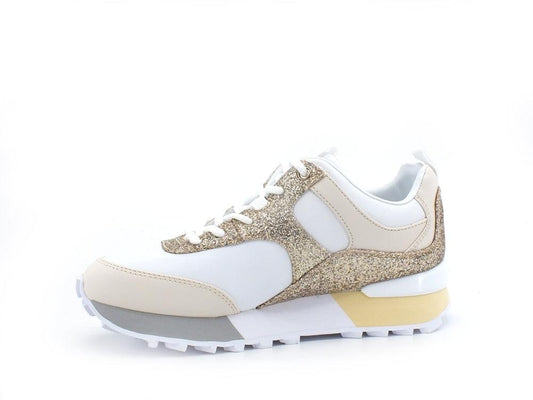 GUESS Sneaker Running Multi Glitter White Gold FL5SV2FAM12 - Sandrini Calzature e Abbigliamento