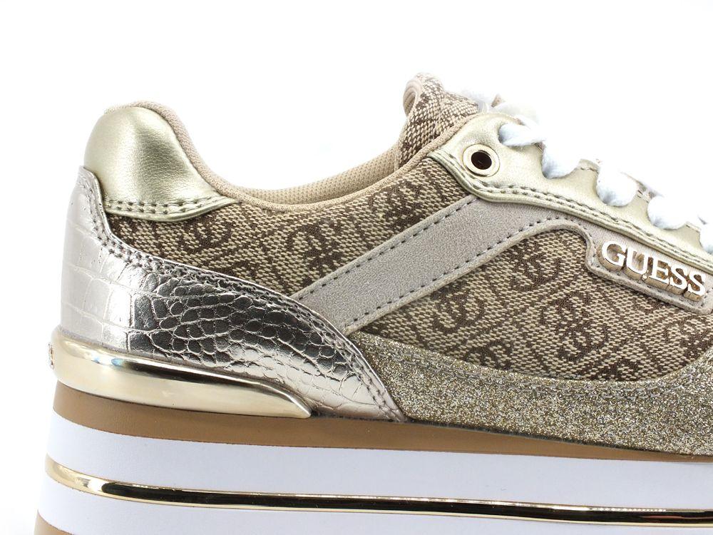 GUESS Sneaker Running Platform Loghi Beige Brown FL5HNSFAL12 - Sandrini Calzature e Abbigliamento