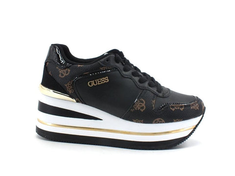 GUESS Sneaker Running Platform Loghi Black Brown FL7HEEFAB12 - Sandrini Calzature e Abbigliamento
