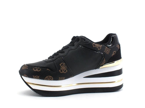 GUESS Sneaker Running Platform Loghi Black Brown FL7HEEFAB12 - Sandrini Calzature e Abbigliamento
