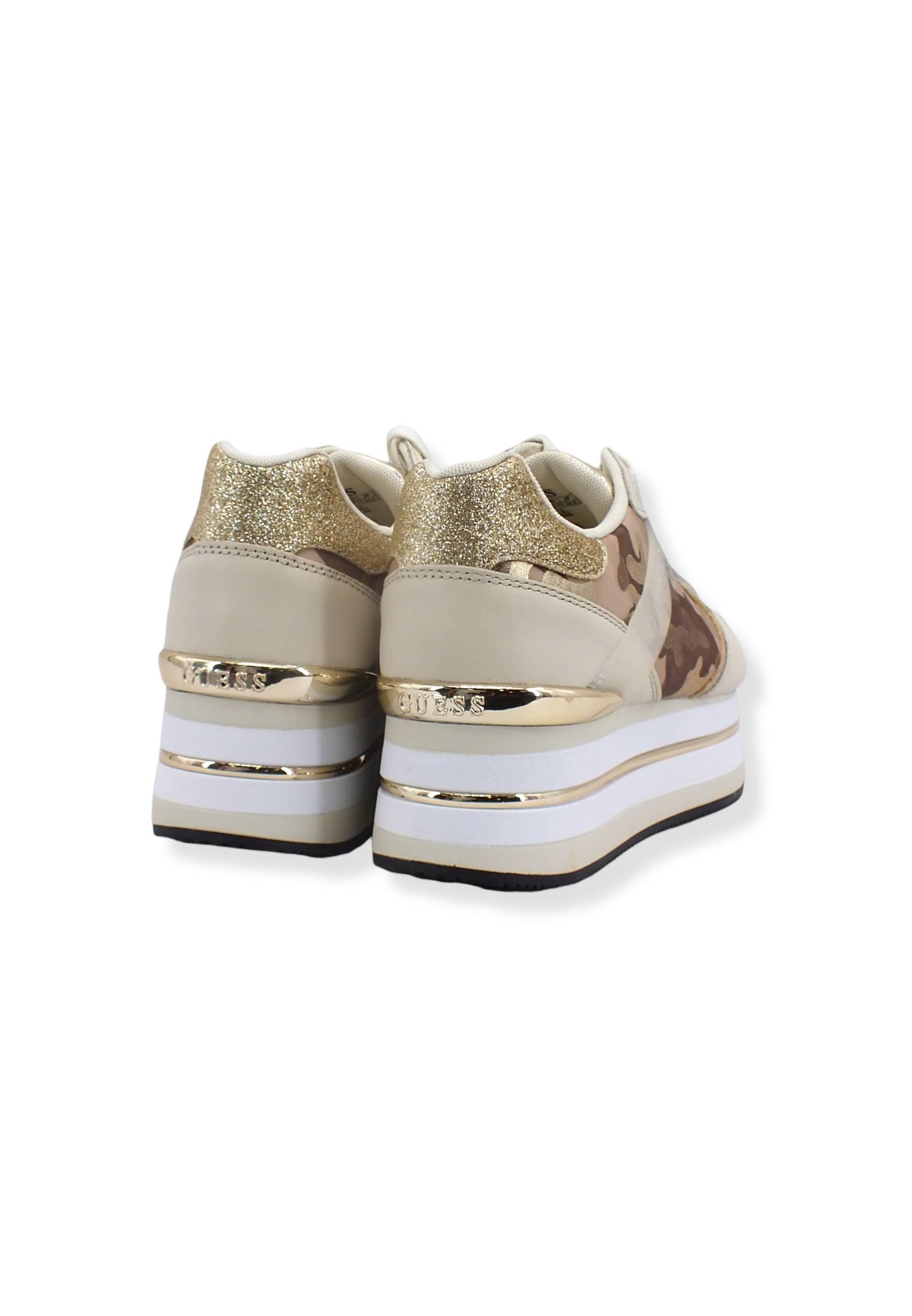 GUESS Sneaker Running Platform Loghi Donna Beige Camouflage FL7HRNFAP12 - Sandrini Calzature e Abbigliamento
