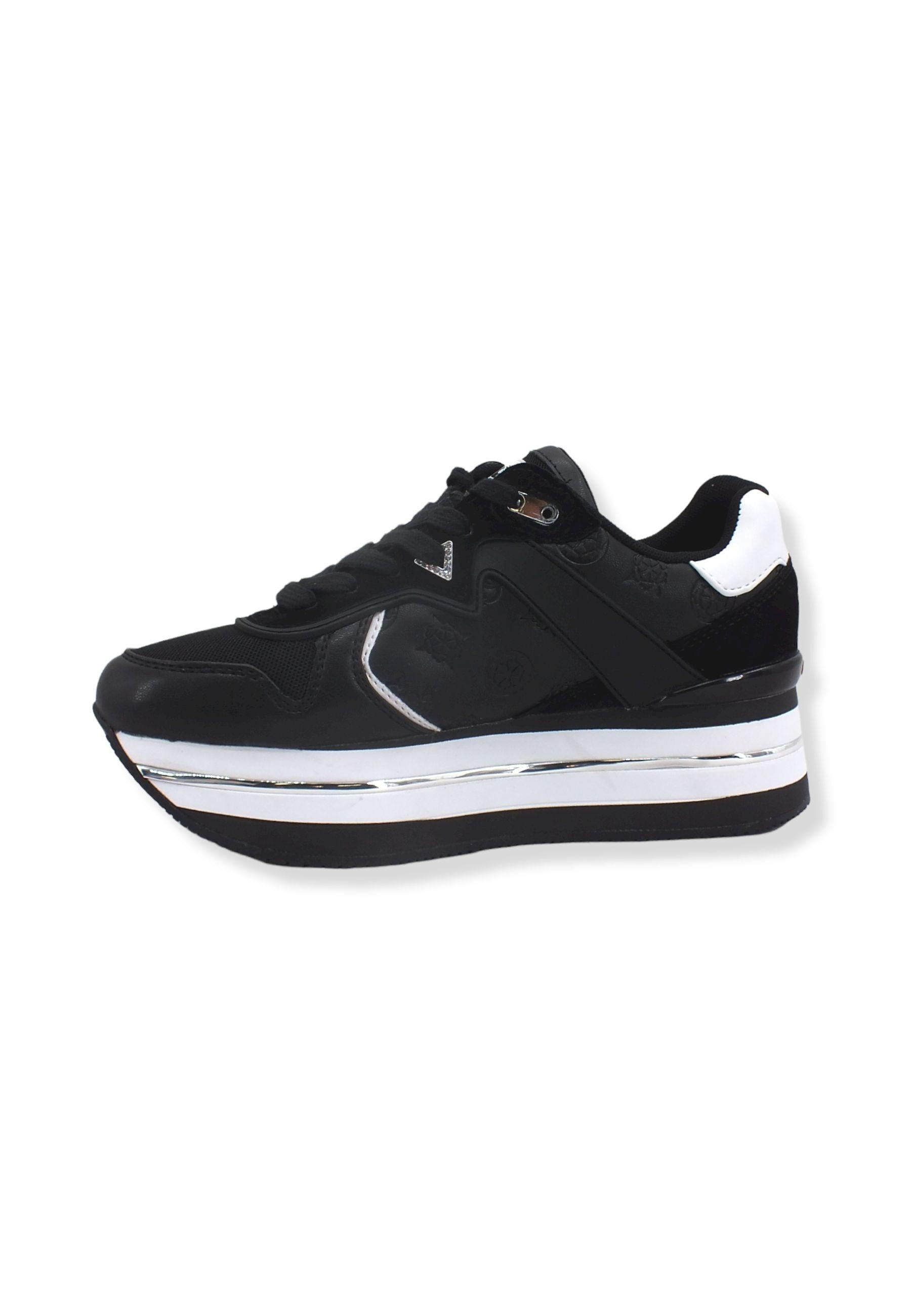 GUESS Sneaker Running Platform Loghi Donna Black FL7HARFAL12 - Sandrini Calzature e Abbigliamento