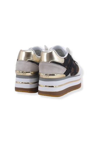 GUESS Sneaker Running Platform Loghi Donna Brown White FL7HARFAL12 - Sandrini Calzature e Abbigliamento
