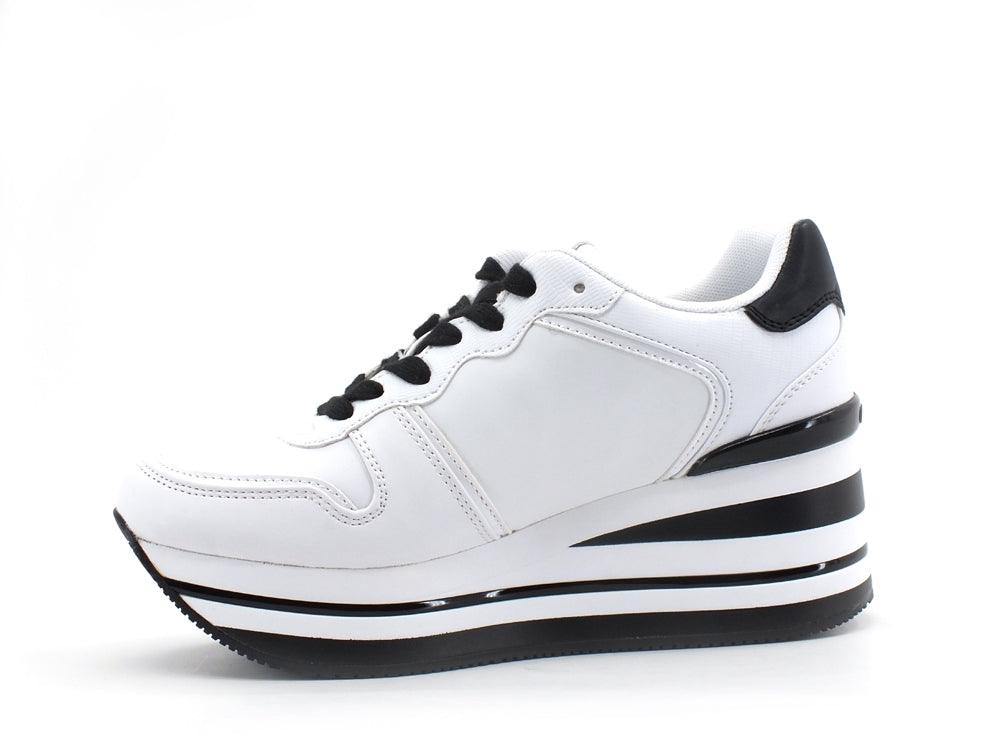 GUESS Sneaker Running Platform White Black FL7HEKELE12 - Sandrini Calzature e Abbigliamento