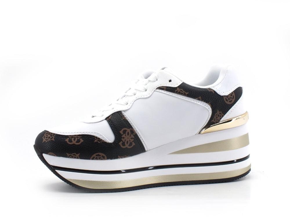 GUESS Sneaker Running Platform White Brown FL7HEEFAB12 - Sandrini Calzature e Abbigliamento