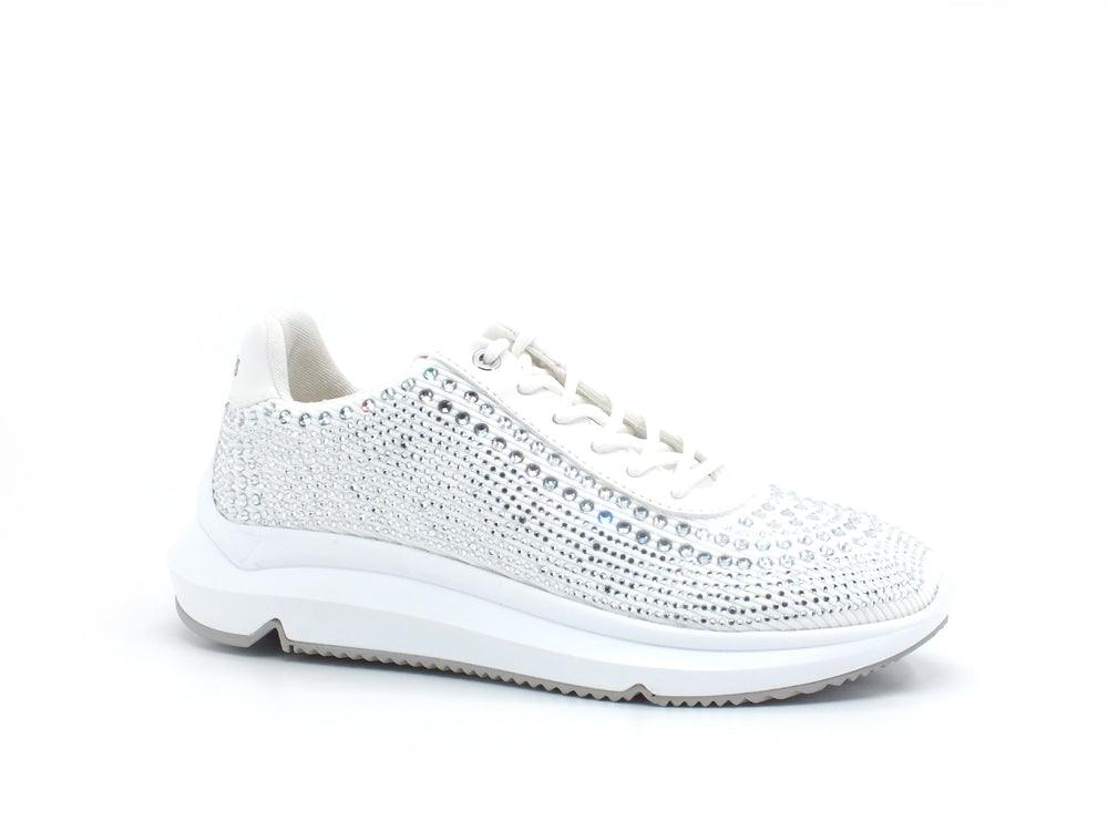 GUESS Sneaker Strass Logo White Silver FL6DG2FAB12 - Sandrini Calzature e Abbigliamento