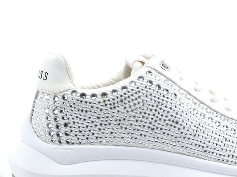 GUESS Sneaker Strass Logo White Silver FL6DG2FAB12 - Sandrini Calzature e Abbigliamento