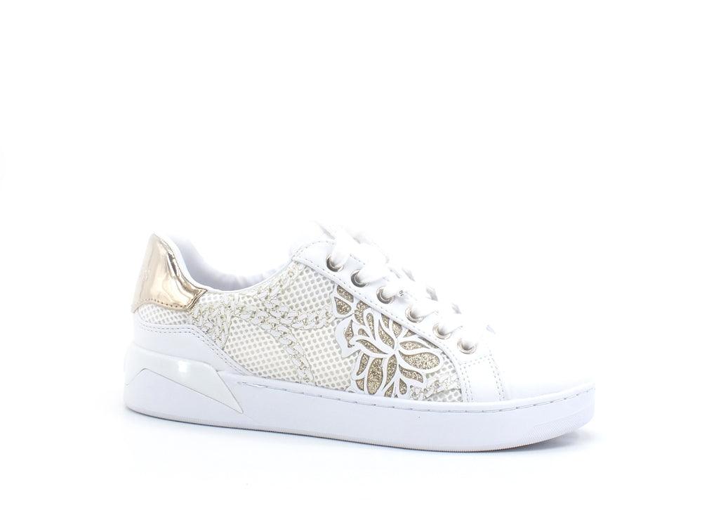 GUESS Sneaker Tex Fiore GLitter White Gold FL5RF2FAB12 - Sandrini Calzature e Abbigliamento