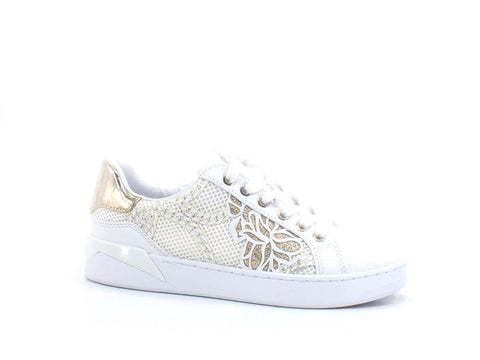 GUESS Sneaker Tex Fiore GLitter White Gold FL5RF2FAB12 - Sandrini Calzature e Abbigliamento