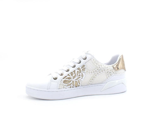 GUESS Sneaker Tex Fiore GLitter White Gold FL5RF2FAB12 - Sandrini Calzature e Abbigliamento