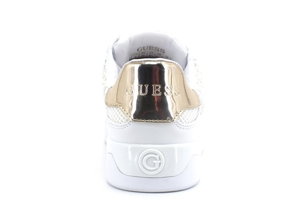 GUESS Sneaker Tex Fiore GLitter White Gold FL5RF2FAB12 - Sandrini Calzature e Abbigliamento