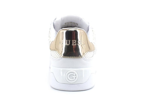 GUESS Sneaker Tex Fiore GLitter White Gold FL5RF2FAB12 - Sandrini Calzature e Abbigliamento
