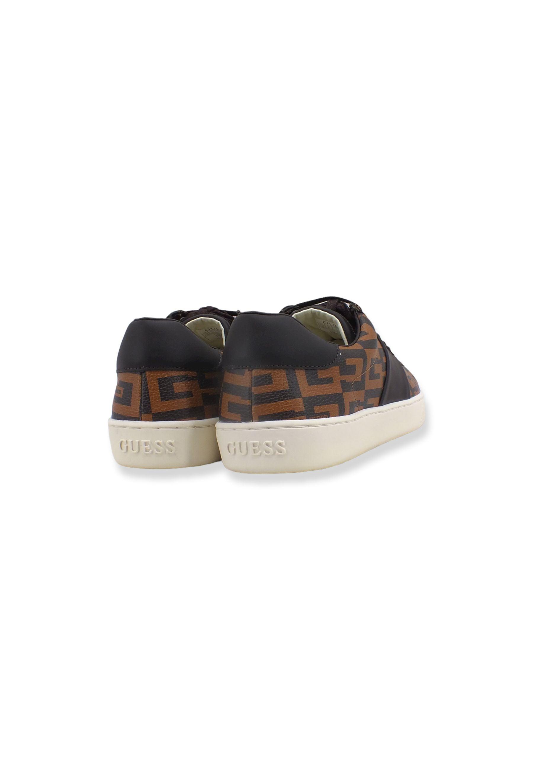 GUESS Sneaker Uomo Bassa Loghi Brown FM7NOLLEL - Sandrini Calzature e Abbigliamento