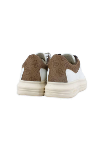 GUESS Sneaker Uomo White Beige Brown FM6VIBFAL12 - Sandrini Calzature e Abbigliamento