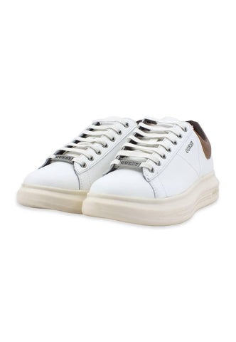 GUESS Sneaker Uomo White Beige Brown FM6VIBFAL12 - Sandrini Calzature e Abbigliamento