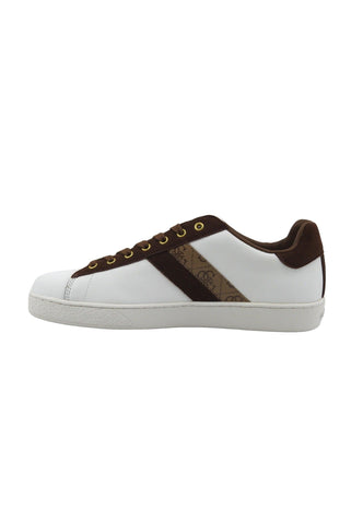 GUESS Sneaker Uomo White Beige Brown FMPNOILEL12 - Sandrini Calzature e Abbigliamento