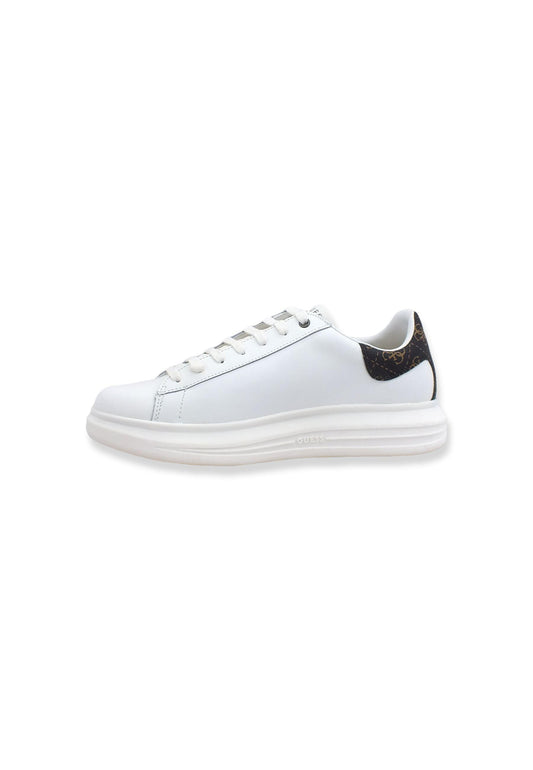 GUESS Sneaker Uomo White Brown FM7SRNFAL12 - Sandrini Calzature e Abbigliamento
