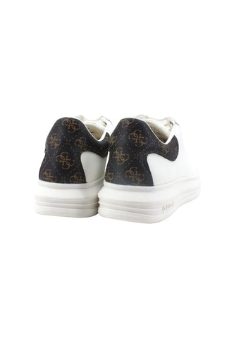 GUESS Sneaker Uomo White Brown Ochre FM7SRNFAL12 - Sandrini Calzature e Abbigliamento