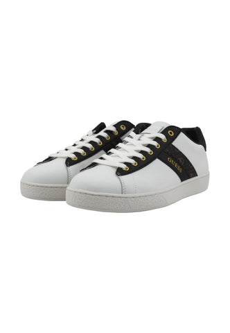 GUESS Sneaker Uomo White Brown Ochre FMPNOILEA12 - Sandrini Calzature e Abbigliamento