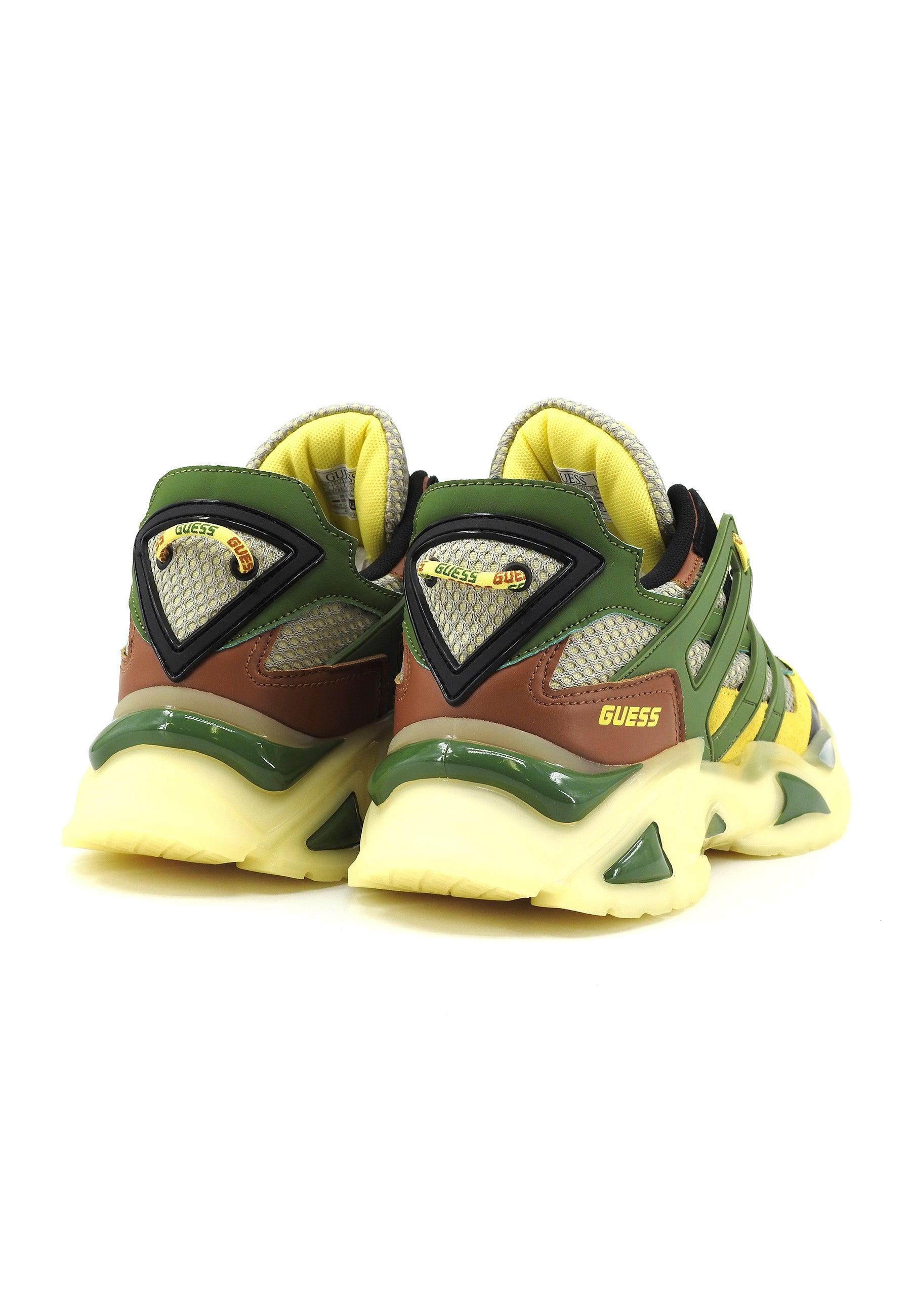 GUESS Sneaker Uomo Yellow Green Brown FMPBELFAP12 - Sandrini Calzature e Abbigliamento