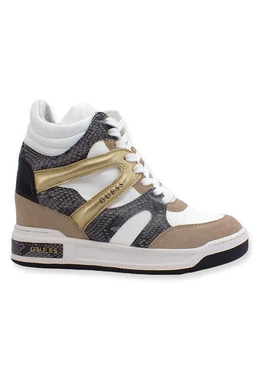 GUESS Sneaker Zeppa Interna Donna White Roccia FL8LISSMR12 - Sandrini Calzature e Abbigliamento