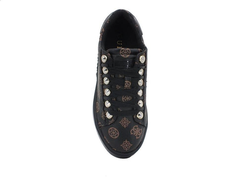 GUESS Sneakers Loghi Brown Cream FL8FAIFAL12 - Sandrini Calzature e Abbigliamento