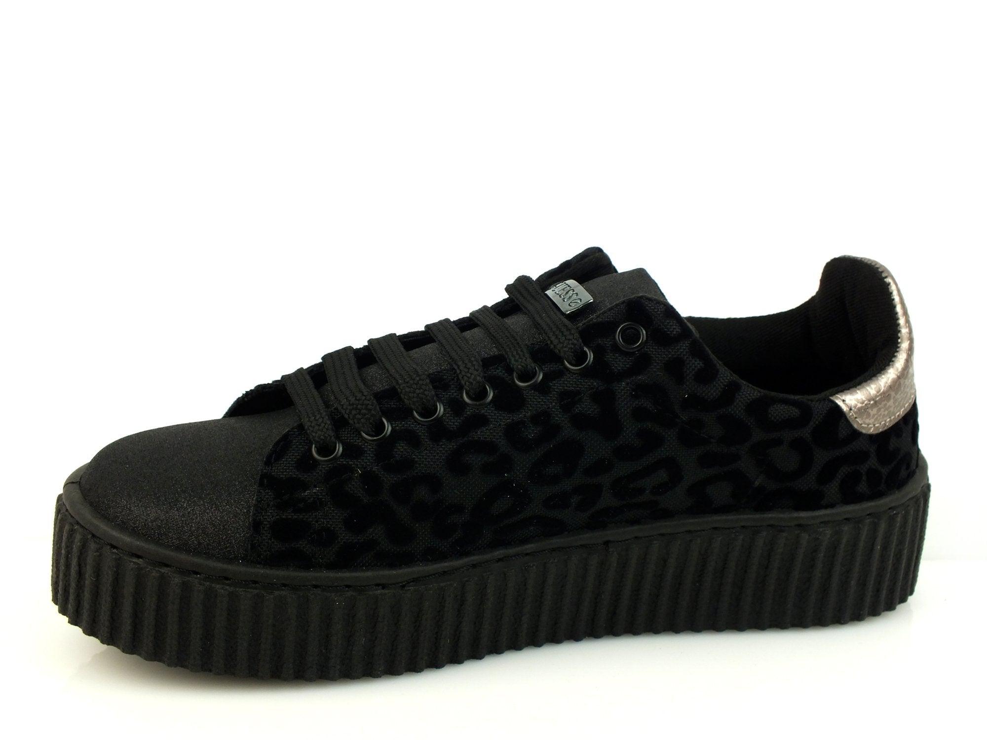 GUESS sneakers platform leopardate TESSUTO BLACK NERO FLDEN3FAB12 - Sandrini Calzature e Abbigliamento