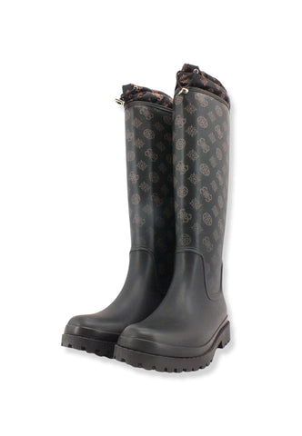 GUESS Stivale Donna Gomma Loghi Brown Ocra FL7REIFAL11 - Sandrini Calzature e Abbigliamento