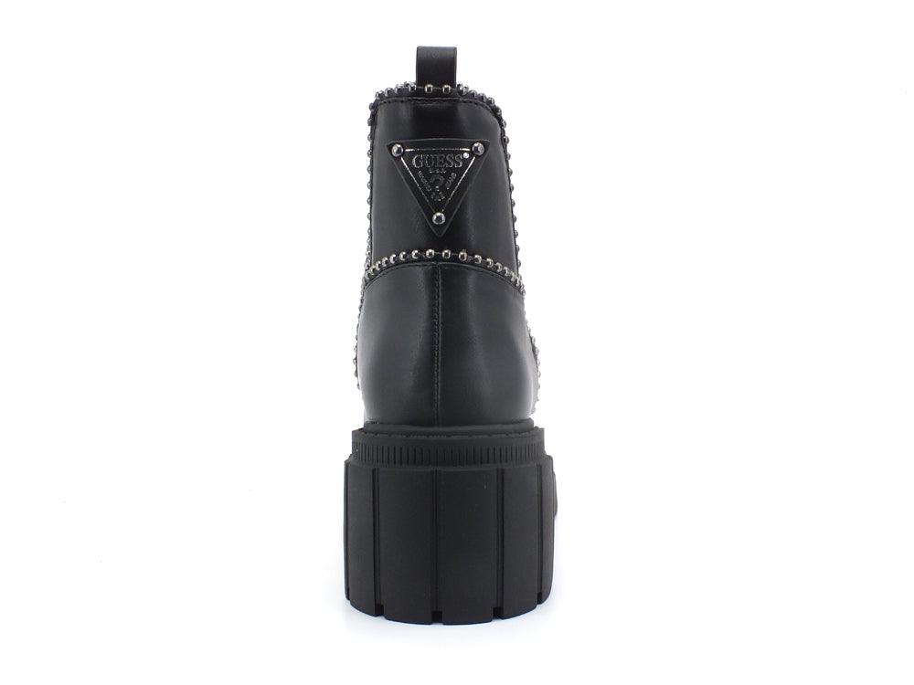GUESS Stivaletto Combact Borchie Tacco Black Fl8KALELE10 - Sandrini Calzature e Abbigliamento